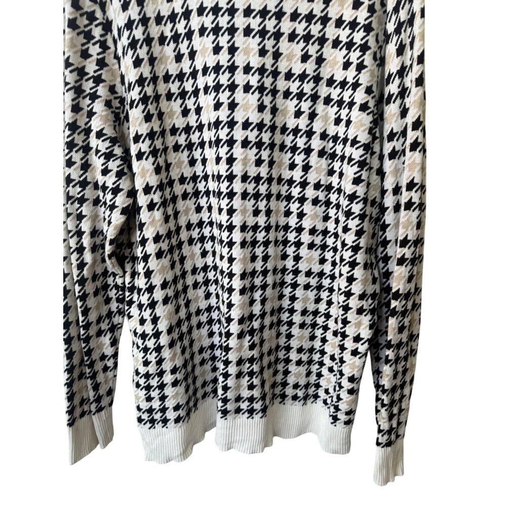 Shaquille O'Neal Mens Houndstooth Sweater Size 4XL Tall Printed Crewneck Winter - Picture 3 of 9